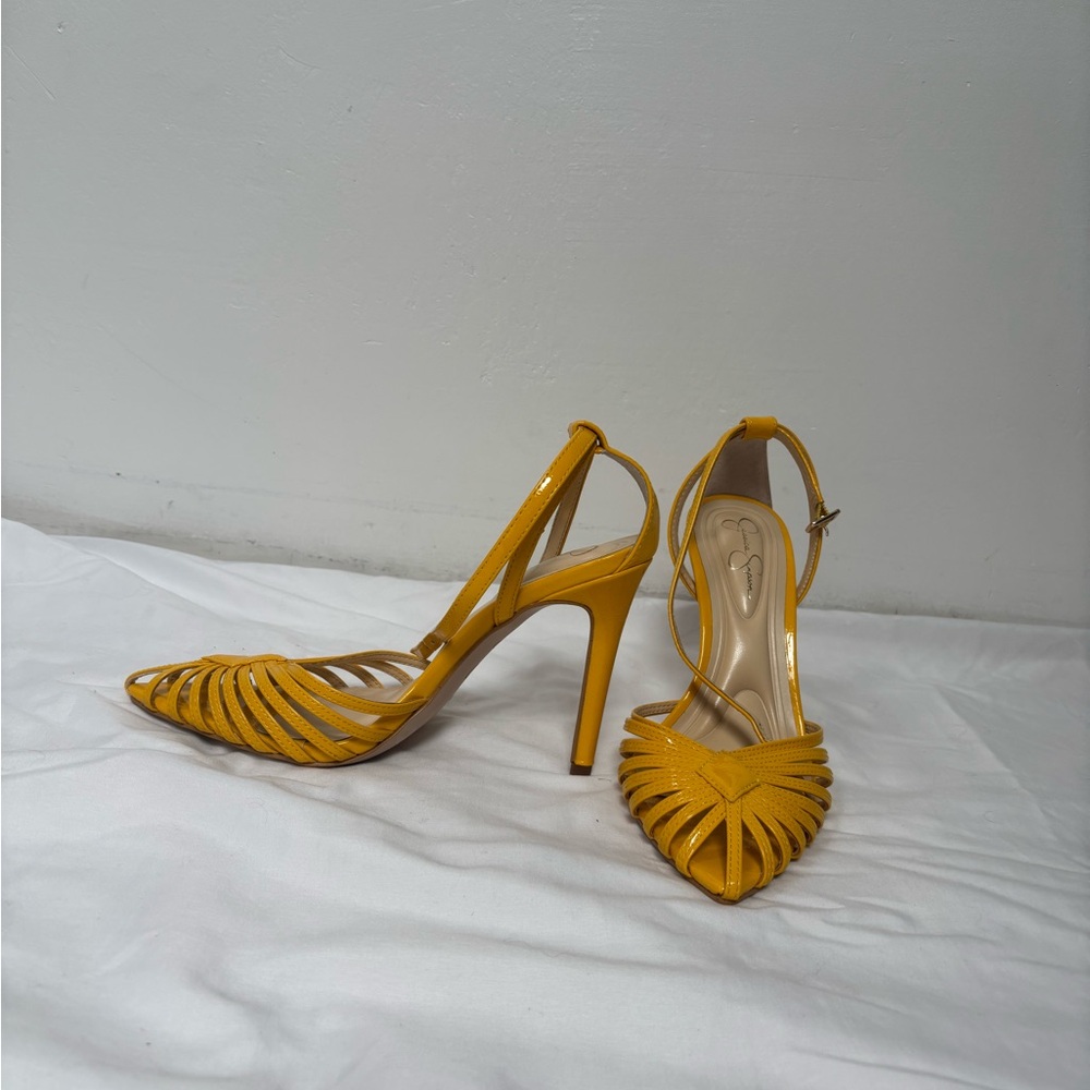 Jessica Simpson Mustard Strappy Heels